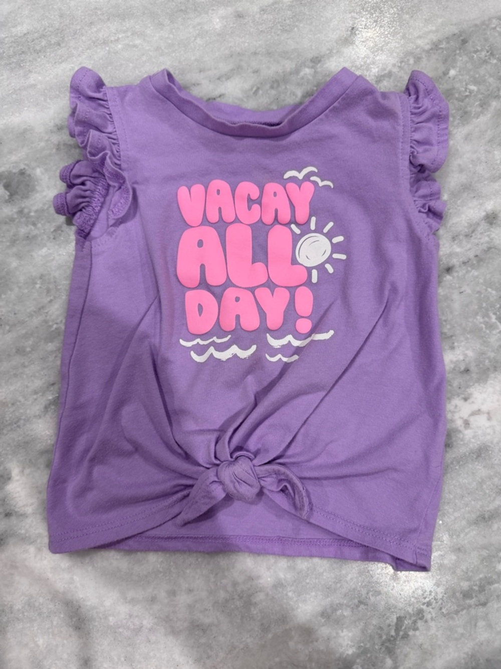 Garanimals Purple Tank Top with Pink "Vacay All Day" Graphic
